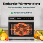 Dörrautomat CP267-FD 650W 6 Edelstahl-Tabletts 35-75°C 48 Std. Timer LED-Display