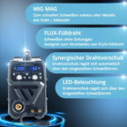 Schutzgasschweißgerät MIG MAG 200 ST 200 A IGBT Inverter synergischer Drahtvorschub FLUX Lift-TIG MMA