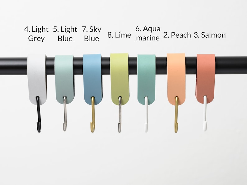 Leder S-Haken - Skandinavisches Design Garderobenhaken für Küche, Bad & Möbel