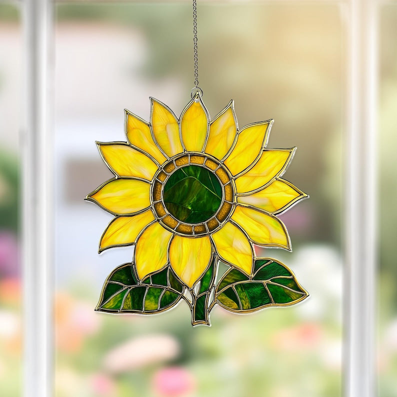 Acryl Sonnenblume Suncatcher Fenster Dekoration 9-30 cm