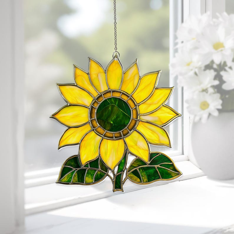 Acryl Sonnenblume Suncatcher Fenster Dekoration 9-30 cm