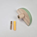 Wandhaken Mondphase Holz, Mehrfarbig, 10 cm Durchmesser