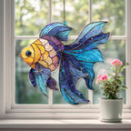 Acryl-Sonnenfänger Fisch, Goldfisch Fensterhängend, Ozean Sea Life Dekoration für Aquarium Liebhaber