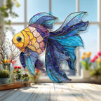 Acryl-Sonnenfänger Fisch, Goldfisch Fensterhängend, Ozean Sea Life Dekoration für Aquarium Liebhaber
