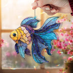 Acryl-Sonnenfänger Fisch, Goldfisch Fensterhängend, Ozean Sea Life Dekoration für Aquarium Liebhaber