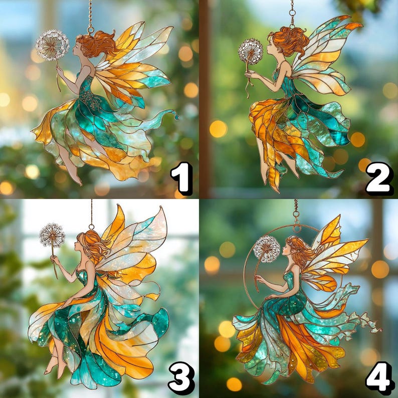 Acryl-Sonnenfänger Fensterschmuck verzauberter Wald
