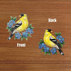 Acryl Hologramm Sonnenfänger Vogel Fensterbild Gelb Stieglitz 3 Zoll bis 12 Zoll