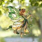 Fee mit Maiglöckchen Acryl 2D Ornament Fensterschmuck