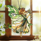 Fee mit Maiglöckchen Acryl 2D Ornament Fensterschmuck