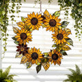 Sonnenblumen-Sonnenfänger, kranzförmiger Acryl-Fensterdekor, florales Ornament