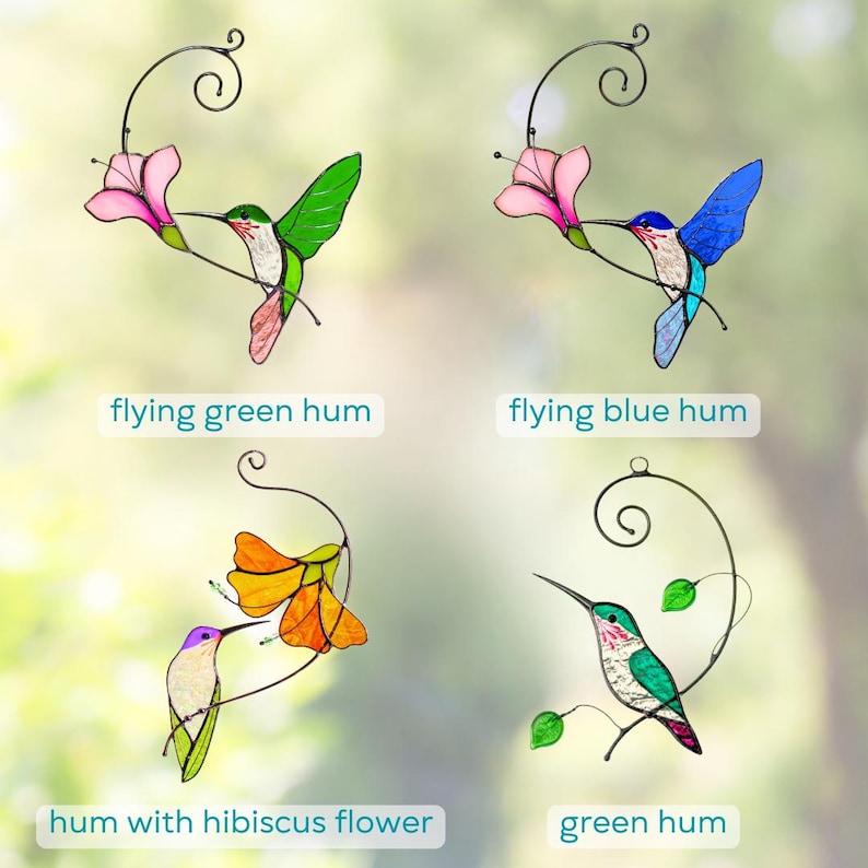 Set aus zwei blauen Morphofaltern aus Buntglas, 8 x 4,25 Zoll, Fensterdekoration, Sonnenfänger