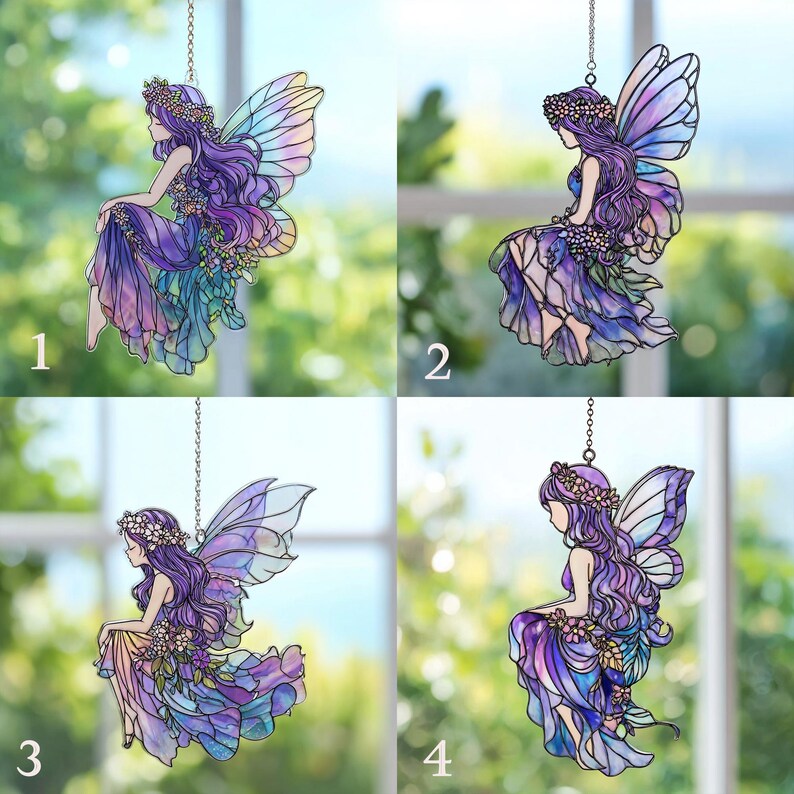 Acryl Suncatcher Fensterbild Wohnkultur Fee Geschenk