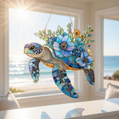 Meeresschildkröte Suncatcher Fensterbehang Acryl Ozean Tier Dekoration