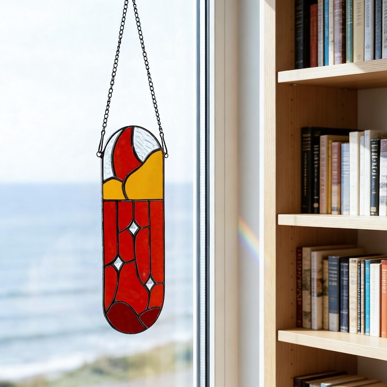 Mond Glasmalerei-Vermehrungsstation, hängende Knospenvase, Suncatcher, Luftpflanzenhalter