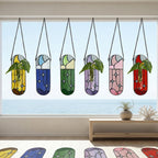 Mond Glasmalerei-Vermehrungsstation, hängende Knospenvase, Suncatcher, Luftpflanzenhalter
