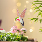 Glasmalerei Kolibri Pflanzenstecker für Zimmerpflanzen Fensterdekor