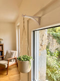 Fensterhaken für Kunststofffenster 2 kg Belastung, Blumenampel und Deko ohne Bohren, Klemmhalter für Fensterrahmen 16-20 mm