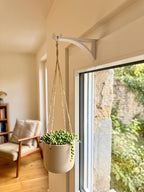 Fensterhaken für Kunststofffenster 2 kg Belastung, Blumenampel und Deko ohne Bohren, Klemmhalter für Fensterrahmen 16-20 mm