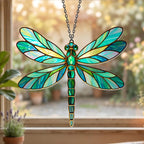 Gebleichter Acryl-Libellen-Sonnenfänger, 10-30 cm, Fensterdekoration, Natur-inspiriert
