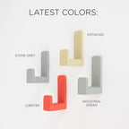 Selbstklebende Wandhaken aus Buchenholz, 40 mm, farbig