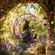 Holografischer Acryl-Fensterschmuck – Hexe, Mond, Katze, Sonnenfänger, Gothic Kristall, Halloween