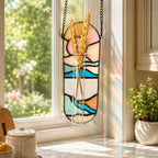 Hängende Glas-Vermehrungsvase Suncatcher, Fensterdeko, handgefertigter Pflanzenhalter, 3 Designs