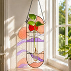 Hängende Glas-Vermehrungsvase Suncatcher, Fensterdeko, handgefertigter Pflanzenhalter, 3 Designs