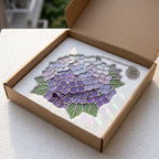 Acryl Suncatcher Lila Hortensie Blumen Fensterschmuck Boho Dekor