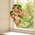 Acryl Sonnenfänger Fensterbild mit Hoya Blüte in Buntglasoptik